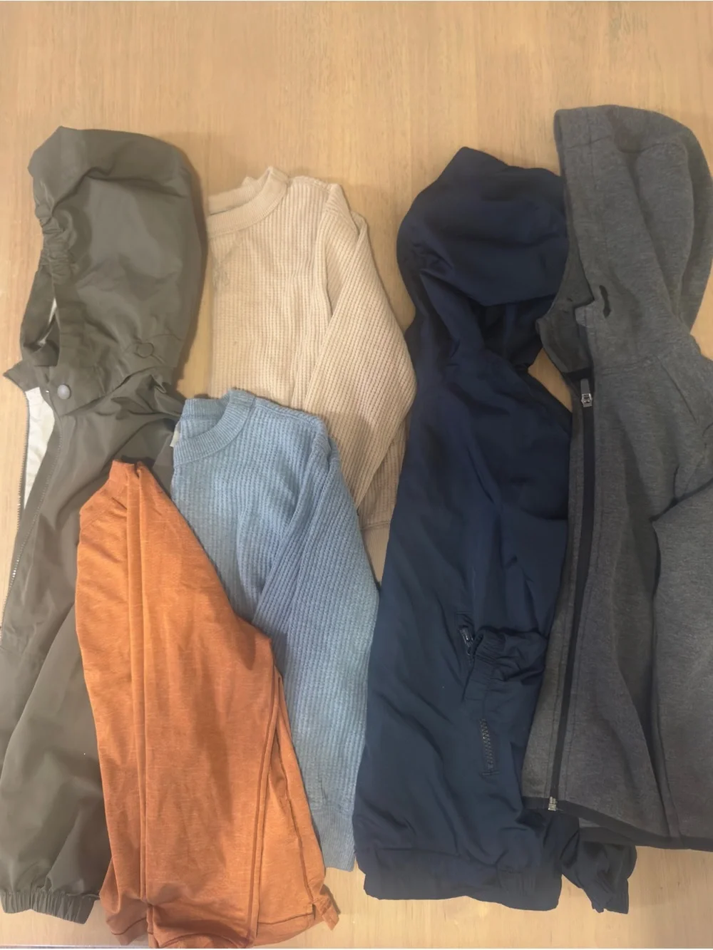 H&M Kids Long Sleeve Tops Lot in Olive, Rust, Light Blue, Cream, Navy, Charcoal